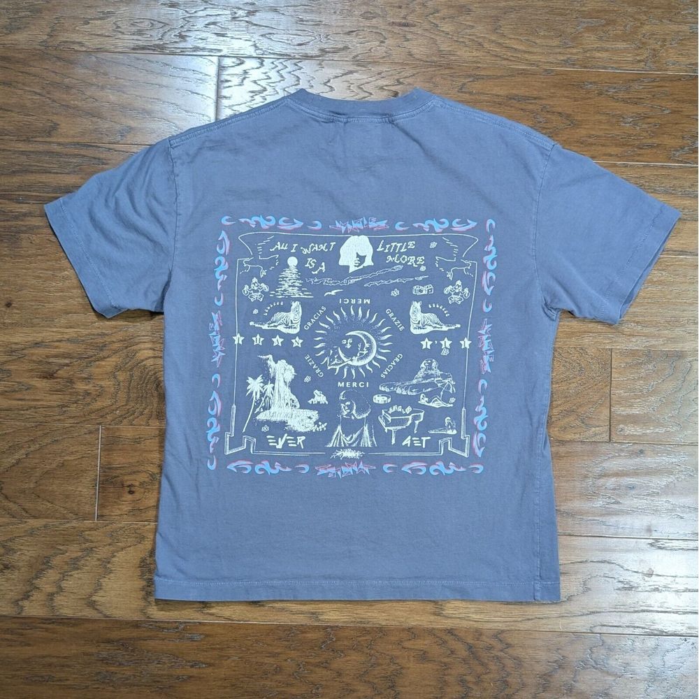 Jungles Mens Bandana SS Tee Men's Sz Medium Blue Gray‎